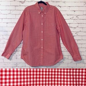 Men's Red and White Gingham Shirt by JCP Size XL
Long Sleeve | Office | Holiday